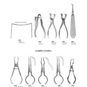 D108 Rubber dam clamp forceps young ainsworth ivory brewer white mershan