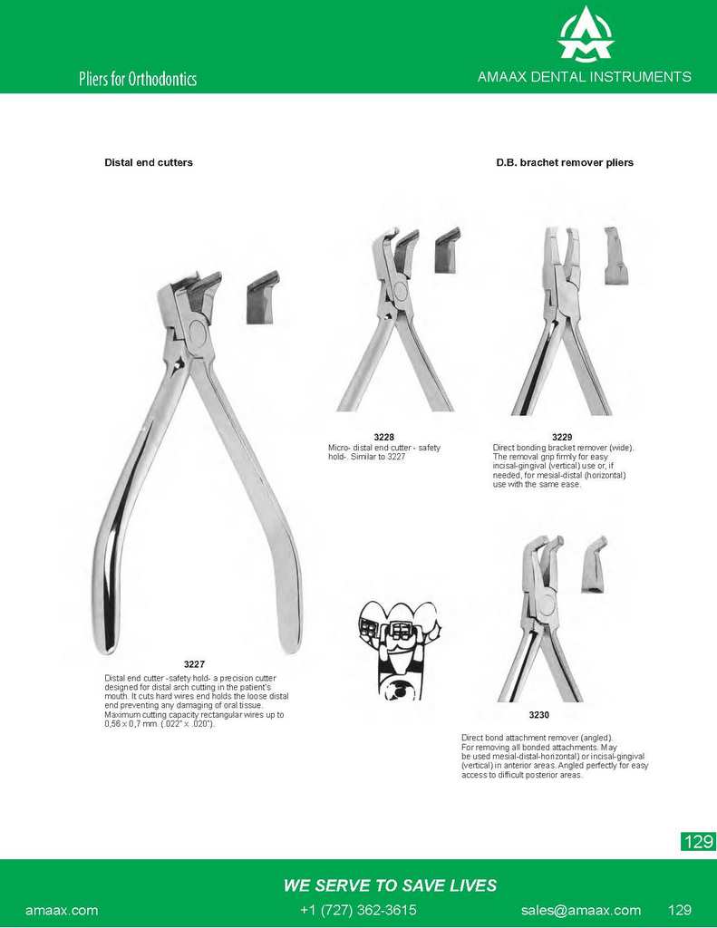 D129 Orthodontics distal end cutter direct bonding bracket remover