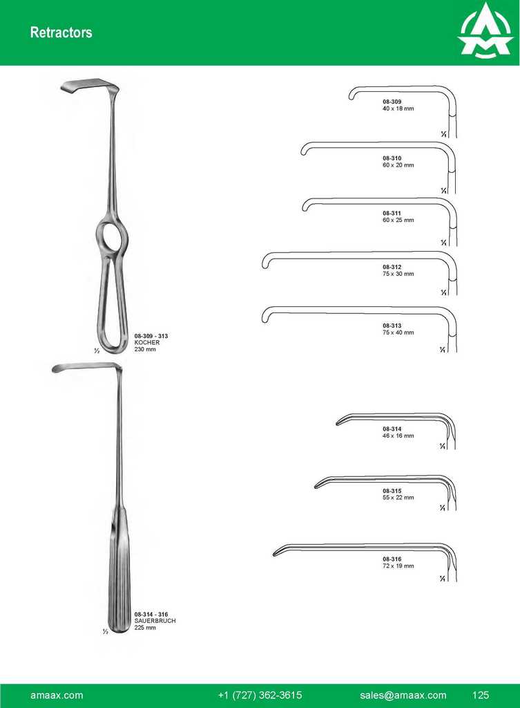 G125 Retractors Kocher Sauerbruch