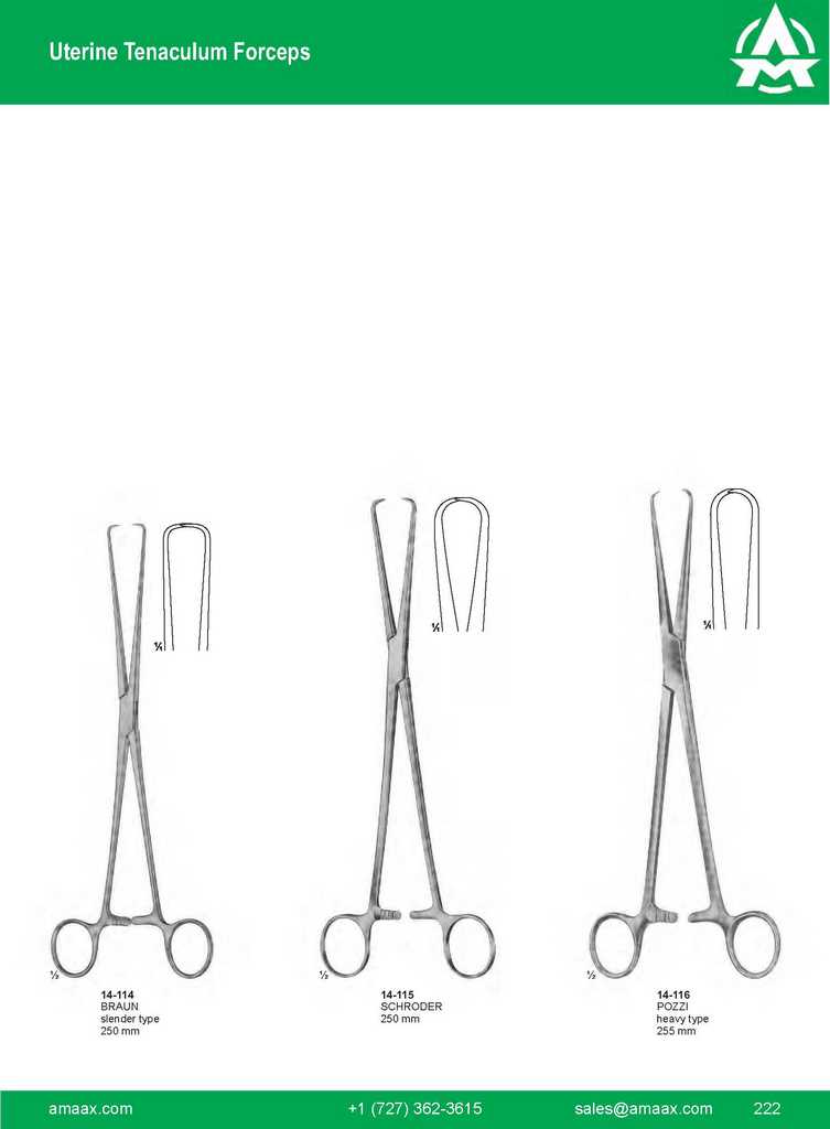 G222 Uterine Tenaculum Forceps Braun Schroder Pozzi