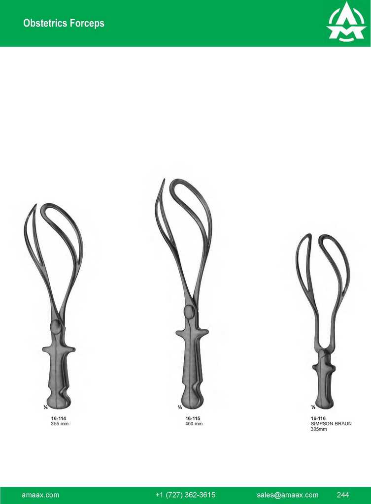 G244 Obstetrics Forceps Simpson Braun