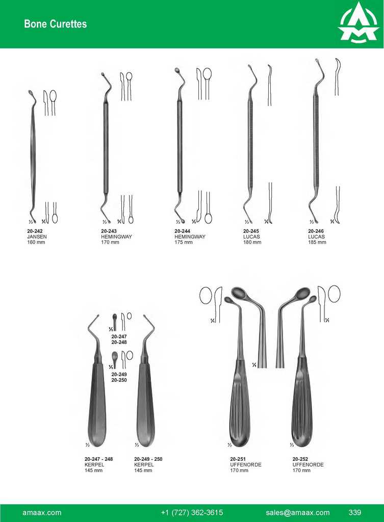 G339 Bone Curettes Jansen Hemingway Lucas Kerpel Uffenorde