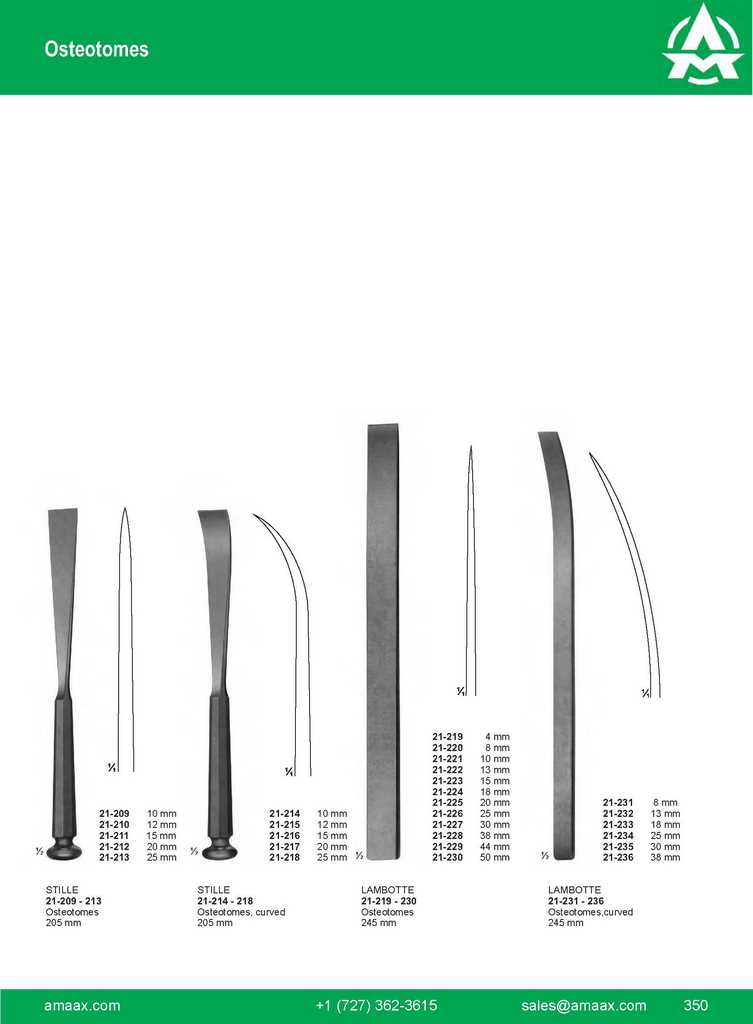 G350 Osteotomes Stille Lambotte