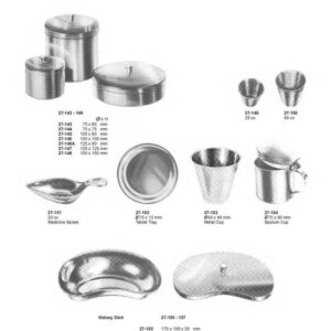 G416 Round Metal Boxes Medicine Cups Medicine Spoon Tablet Tray Metal Cup Putum Cup